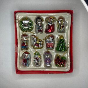 Vintage Kurt Adler Peanuts PEANUTS Ornament Group 12 Snoopy Ornaments